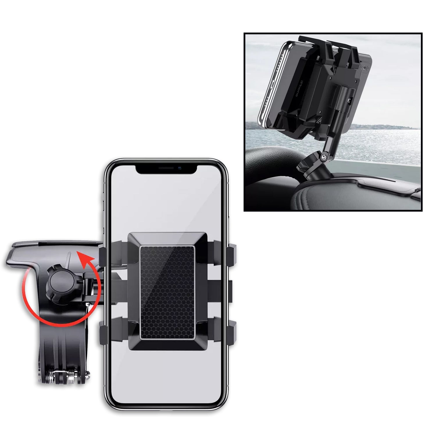 6281 Car Mobile Phone Holder Mount Stand with 360 Degree. Stable One Hand Operational Compatible with Car Dashboard. DeoDap 6281 Car Mobile Phone Holder Mount Stand with 360 Degree. Stable One Hand Operational Compatible with Car Dashboard. DeoDap